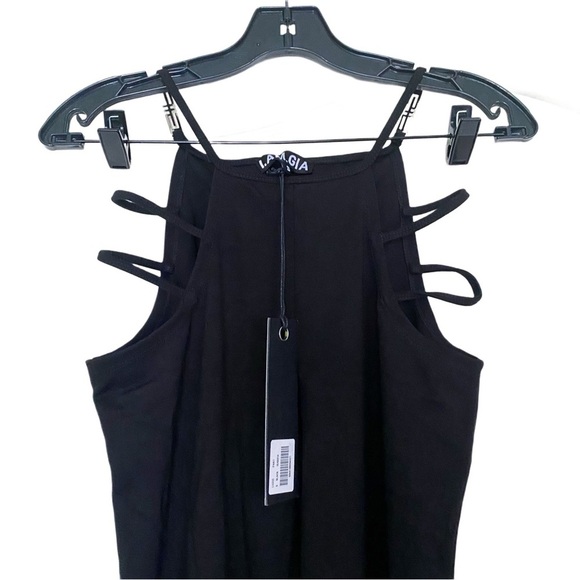 I.AM.GIA Lucid Pant Strappy Side Cutout Flare Black Small NWT - Picture 4 of 12
